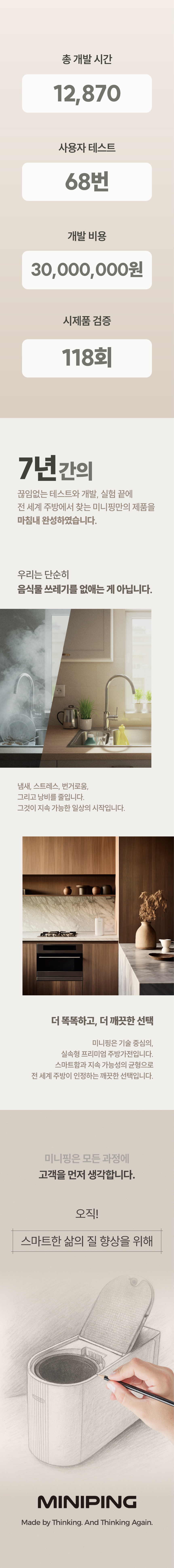 미니핑 음식물 처리기 2L SUS-2L1B
